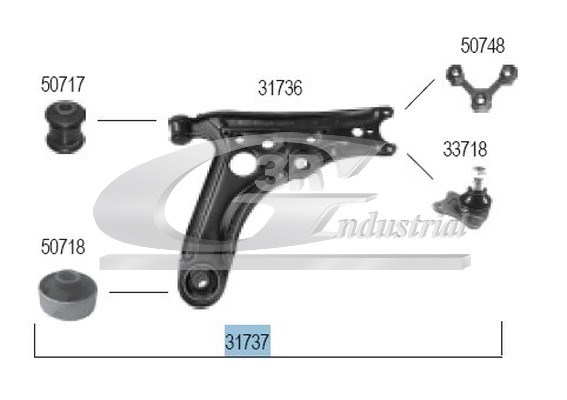 Control Arm/Trailing Arm, wheel suspension 3RG 31737
