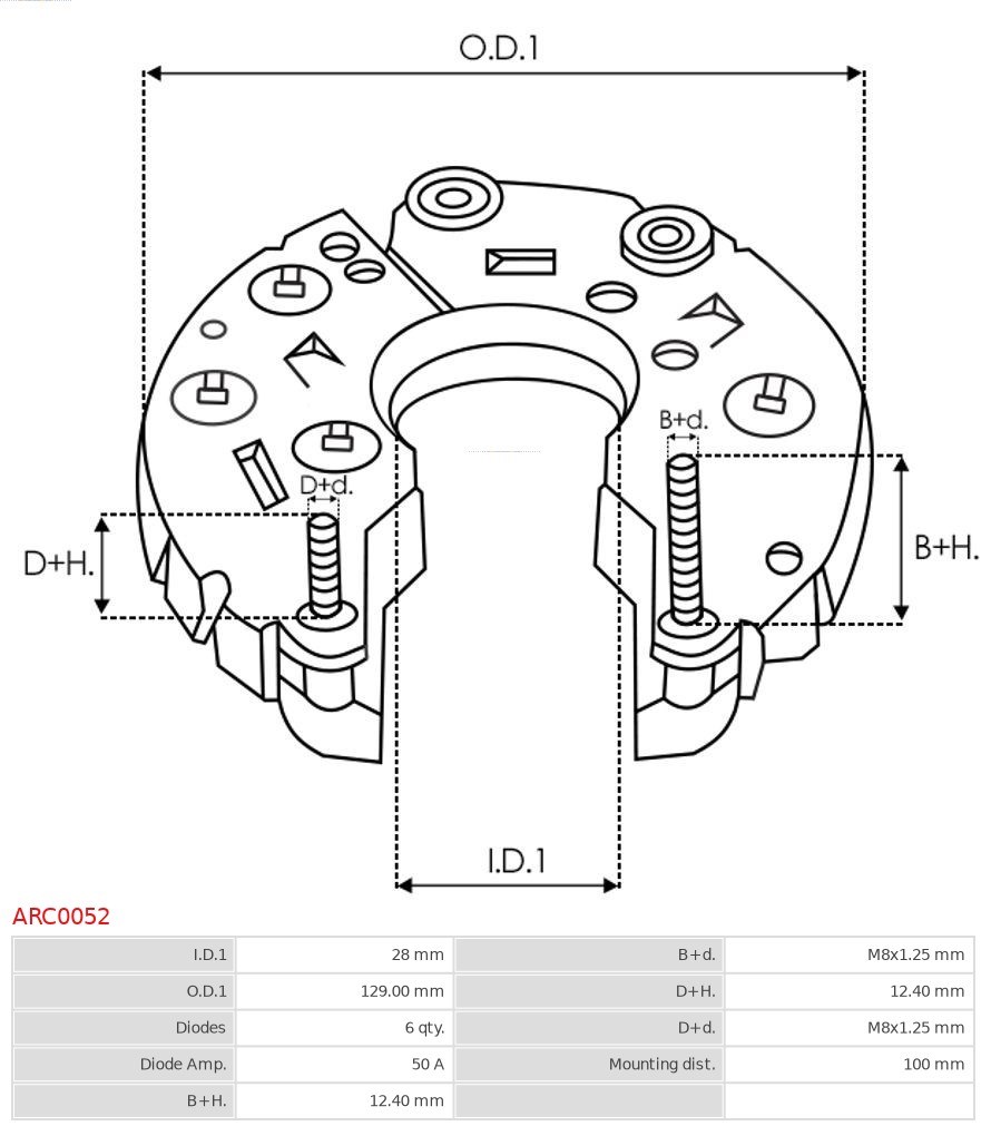 Rectifier, alternator AS-PL ARC0052 3