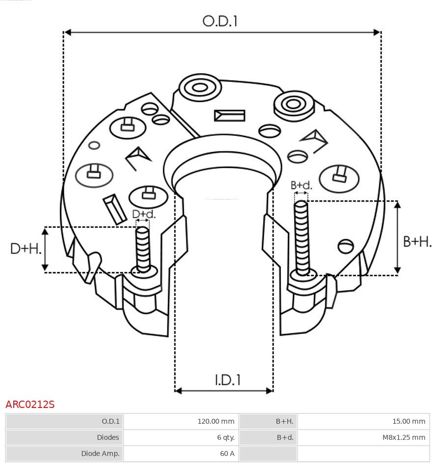 Bracket, alternator drive flange AS-PL ARC0212S 4