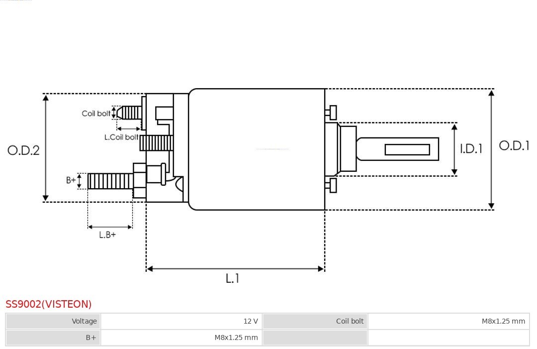 Solenoid Switch, starter AS-PL SS9002VISTEON 4