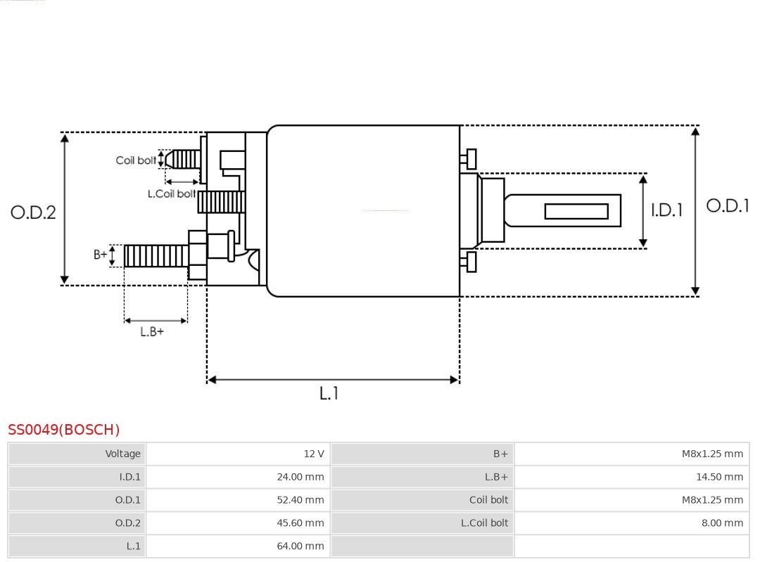 Solenoid Switch, starter AS-PL SS0049BOSCH 4