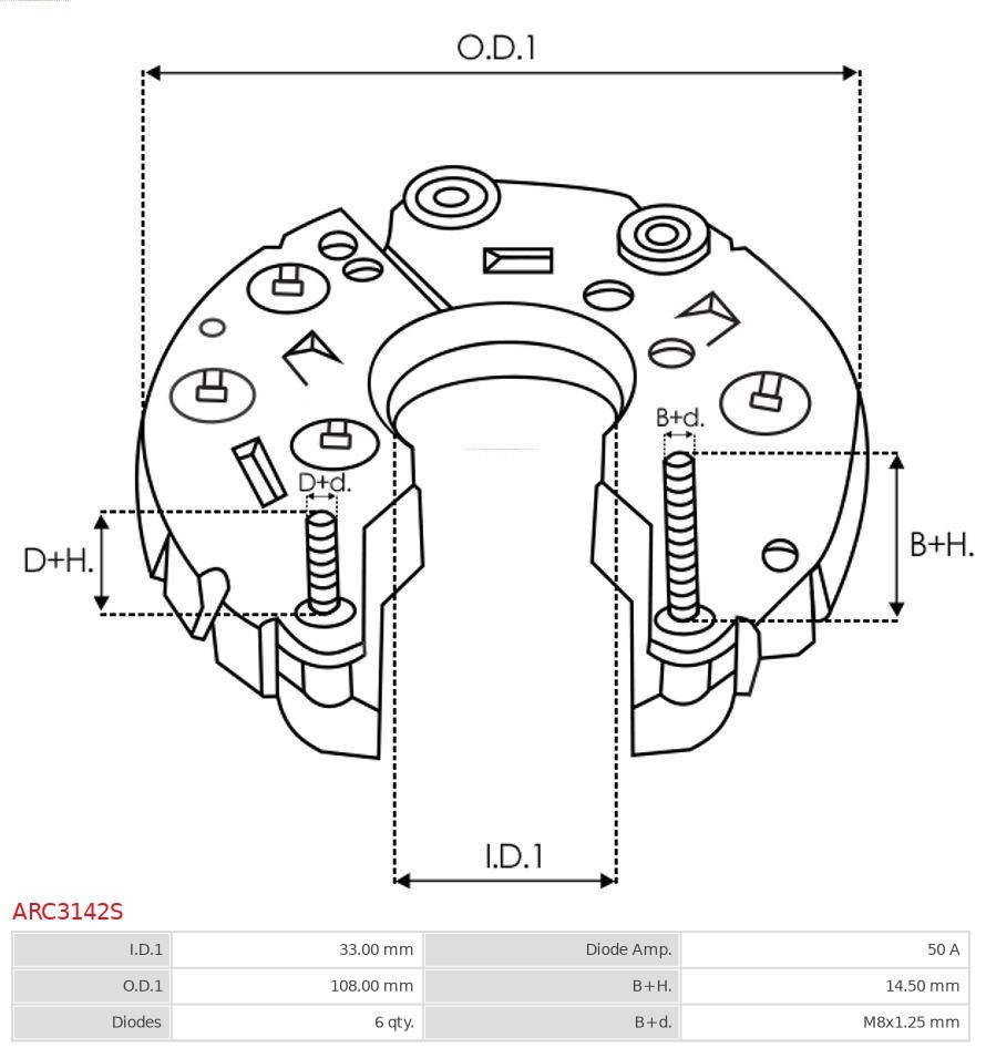 Bracket, alternator drive flange AS-PL ARC3142S 4