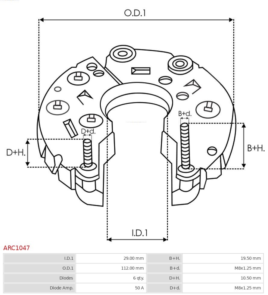 Bracket, alternator drive flange AS-PL ARC1047 4