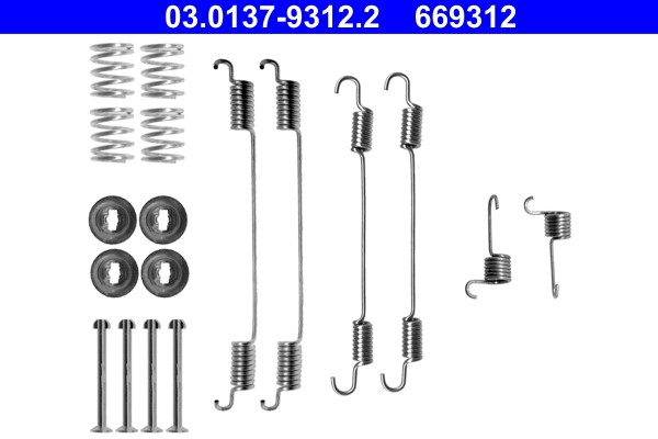 Accessory Kit, brake shoes ATE 03.0137-9312.2