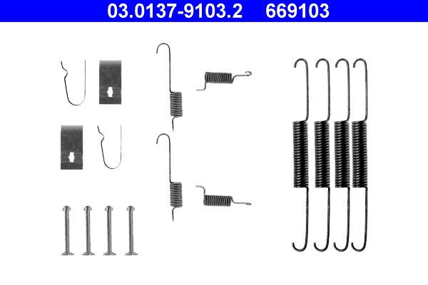 Accessory Kit, brake shoes ATE 03.0137-9103.2