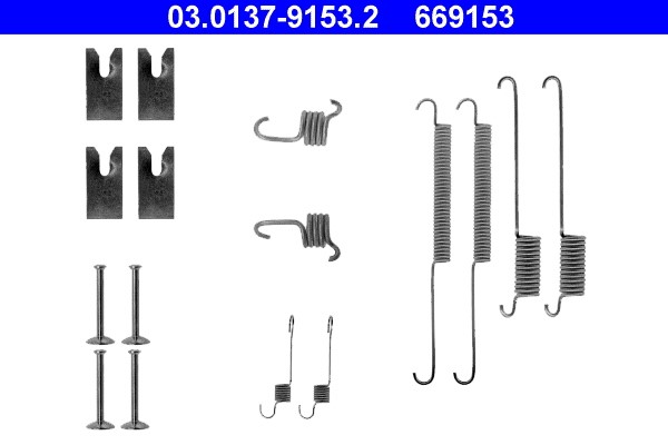 Accessory Kit, brake shoes ATE 03.0137-9153.2