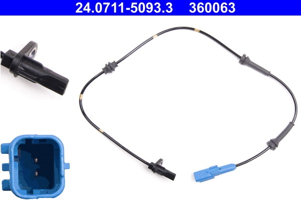 Sensor, wheel speed ATE 24.0711-5093.3
