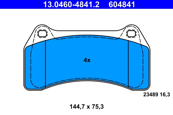 Brake Pad Set, disc brake ATE 13.0460-4841.2