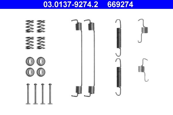 Accessory Kit, brake shoes ATE 03.0137-9274.2