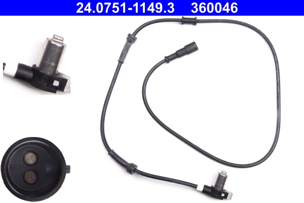 Sensor, wheel speed ATE 24.0751-1149.3