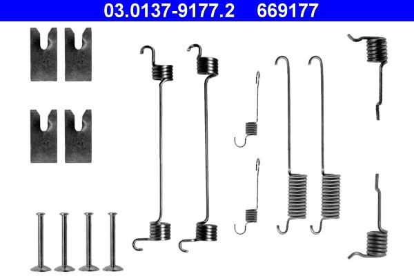 Accessory Kit, brake shoes ATE 03.0137-9177.2