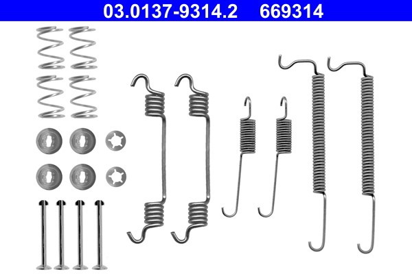Accessory Kit, brake shoes ATE 03.0137-9314.2