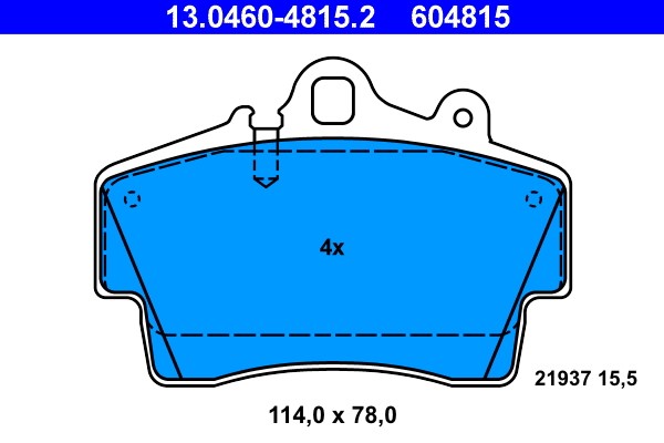 Brake Pad Set, disc brake ATE 13.0460-4815.2
