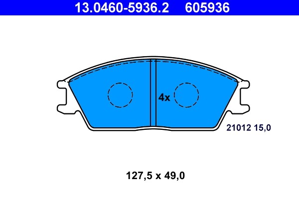 Brake Pad Set, disc brake ATE 13.0460-5936.2