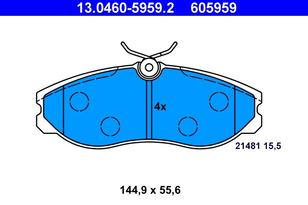 Brake Pad Set, disc brake ATE 13.0460-5959.2