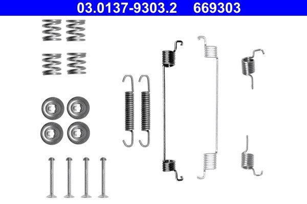 Accessory Kit, brake shoes ATE 03.0137-9303.2