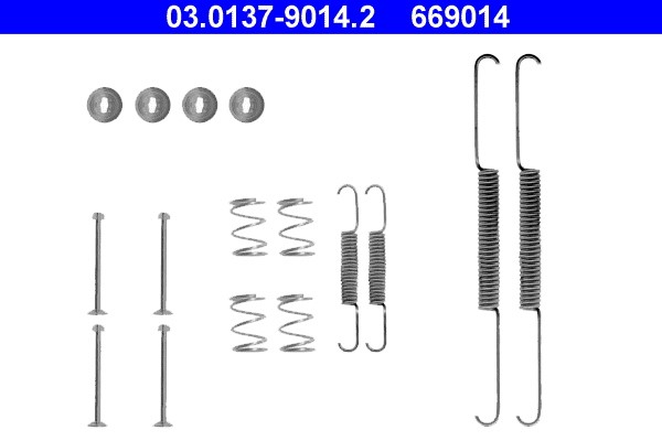 Accessory Kit, brake shoes ATE 03.0137-9014.2