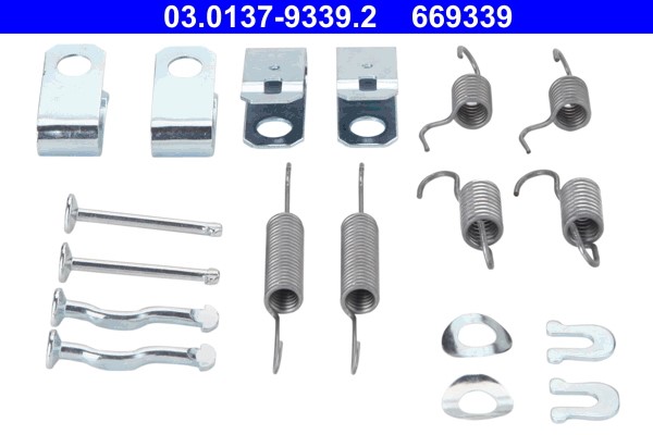 Accessory Kit, parking brake shoes ATE 03.0137-9339.2 2
