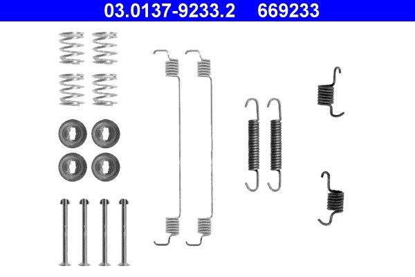 Accessory Kit, brake shoes ATE 03.0137-9233.2