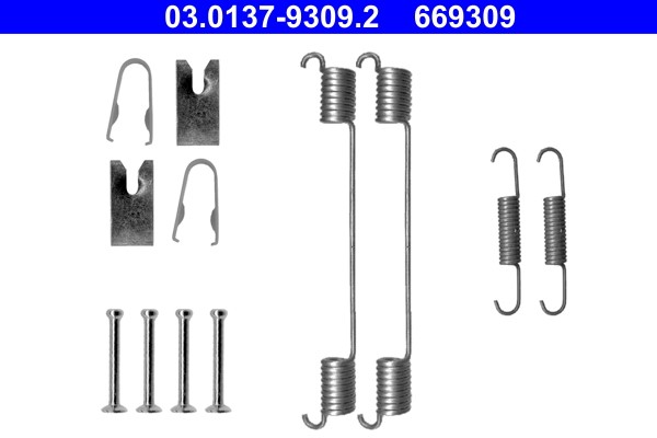 Accessory Kit, brake shoes ATE 03.0137-9309.2