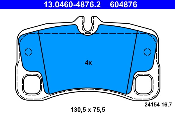 Brake Pad Set, disc brake ATE 13.0460-4876.2