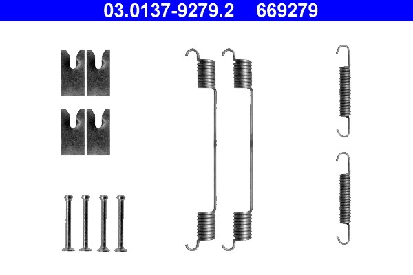 Accessory Kit, brake shoes ATE 03.0137-9279.2
