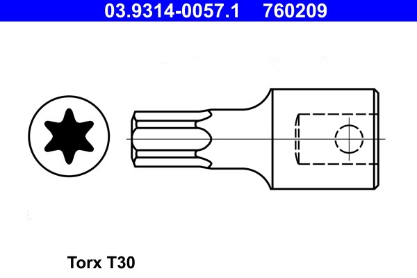 Socket Wrench Insert ATE 03.9314-0057.1