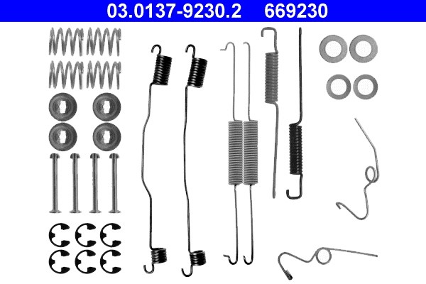 Accessory Kit, brake shoes ATE 03.0137-9230.2