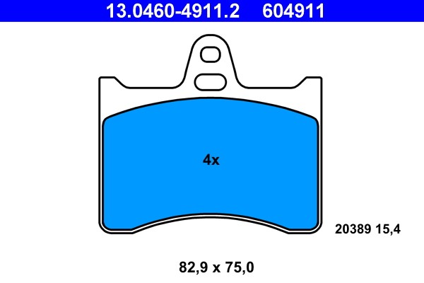 Brake Pad Set, disc brake ATE 13.0460-4911.2