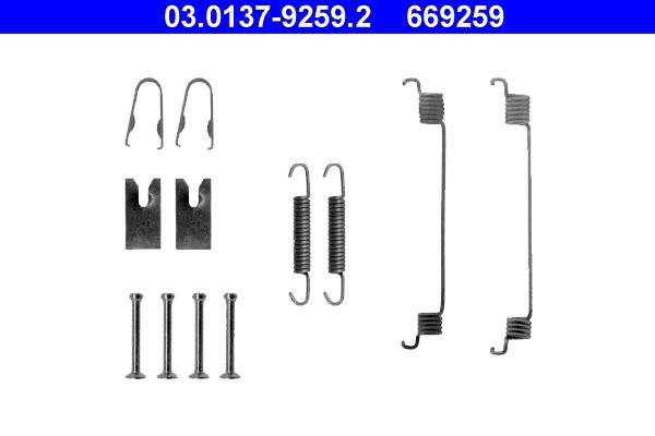 Accessory Kit, brake shoes ATE 03.0137-9259.2