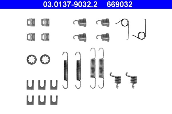 Accessory Kit, brake shoes ATE 03.0137-9032.2