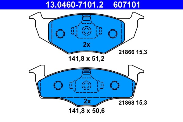 Brake Pad Set, disc brake ATE 13.0460-7101.2