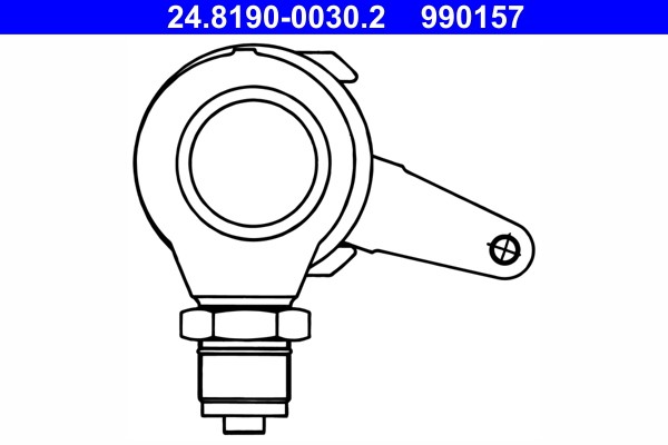 Lever, parking brake caliper ATE 24.8190-0030.2