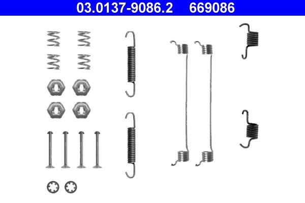 Accessory Kit, brake shoes ATE 03.0137-9086.2