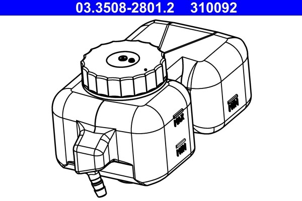 Expansion Tank, brake fluid ATE 03.3508-2801.2