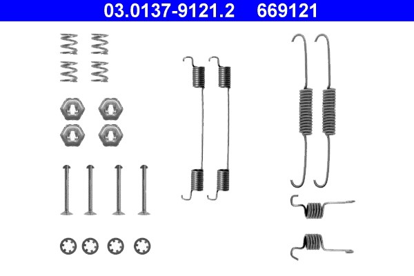 Accessory Kit, brake shoes ATE 03.0137-9121.2