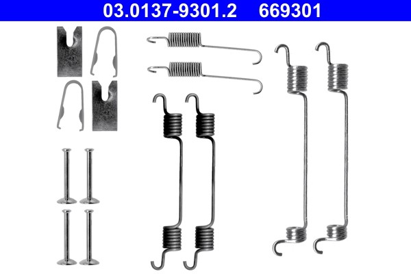 Accessory Kit, brake shoes ATE 03.0137-9301.2