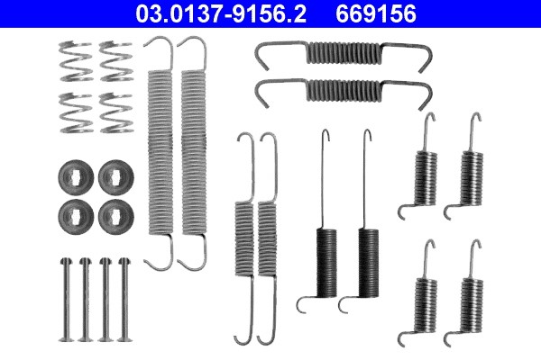 Accessory Kit, brake shoes ATE 03.0137-9156.2