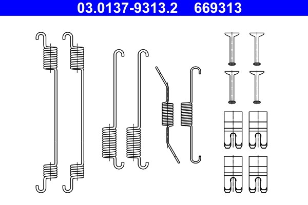 Accessory Kit, brake shoes ATE 03.0137-9313.2
