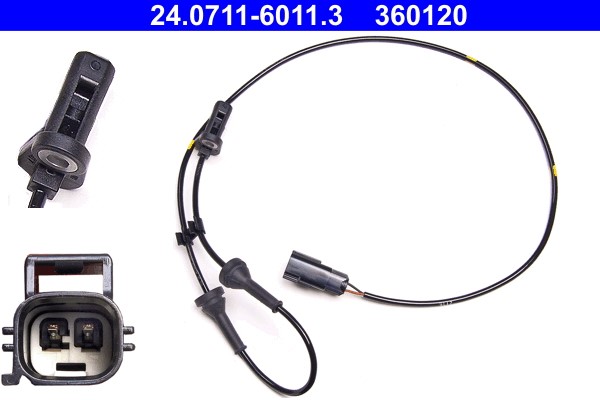 Sensor, wheel speed ATE 24.0711-6011.3