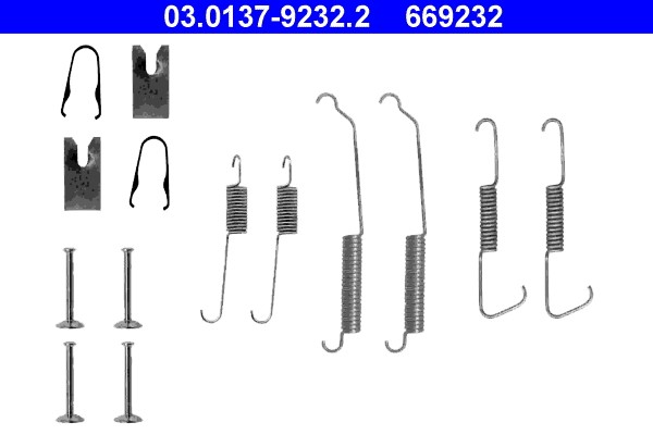 Accessory Kit, brake shoes ATE 03.0137-9232.2