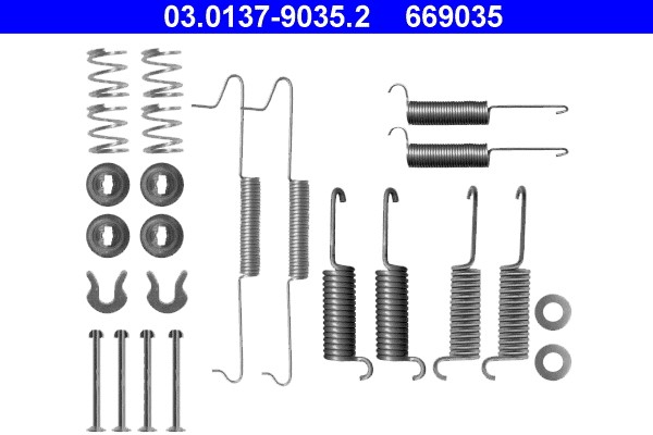 Accessory Kit, brake shoes ATE 03.0137-9035.2
