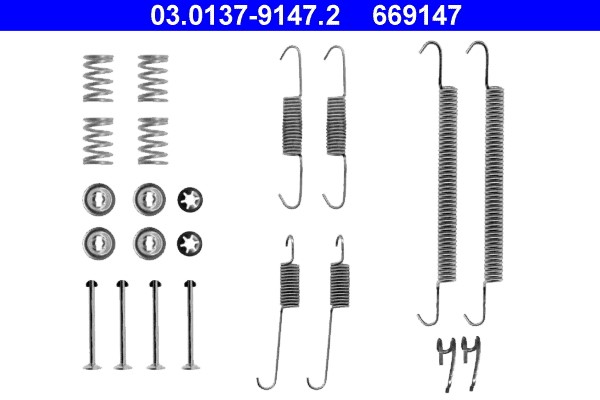 Accessory Kit, brake shoes ATE 03.0137-9147.2