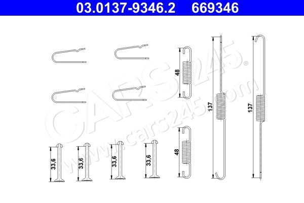 Accessory Kit, brake shoes ATE 03.0137-9346.2 2