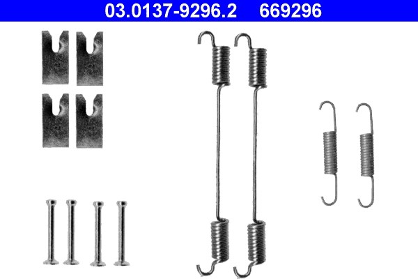 Accessory Kit, brake shoes ATE 03.0137-9296.2