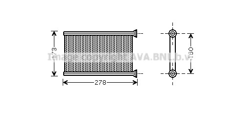 Heat Exchanger, interior heating AVA QUALITY COOLING BWA6342