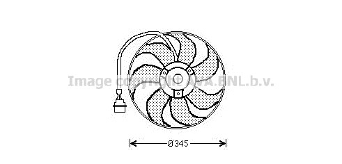 Fan, radiator AVA QUALITY COOLING AI7509