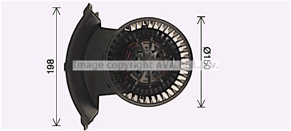 Interior Blower AVA QUALITY COOLING VN8411