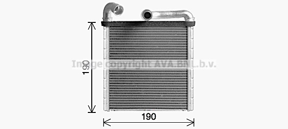 Heat Exchanger, interior heating AVA QUALITY COOLING VN6424