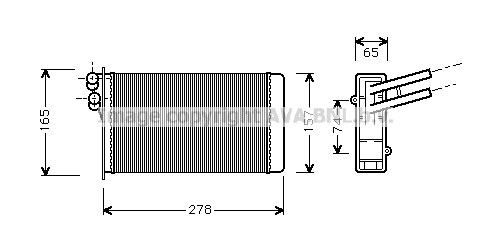 Heat Exchanger, interior heating AVA QUALITY COOLING AI6097